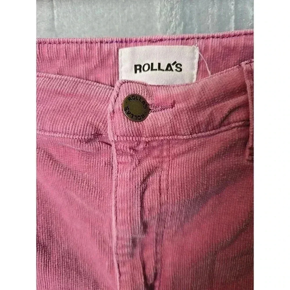 Rolla's Pants Ladies Pink Cordory East Coast Flare Size 28 IYKYK - Picture 3 of 16